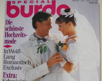 Burda Brautmode 1991    Anleitungen ,Schnittbogen , Modezeitschrift  Modeheft Nähzeitschrift  Modemagazin