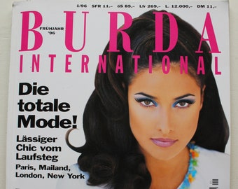 Burda international Frühjahr 1996  Anleitung  Schnittmusterbögen , Modezeitschrift Modeheft Nähzeitschrift Modemagazin