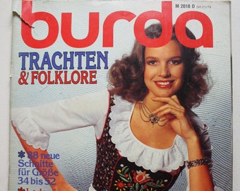 Burda costume fashion en 1979 avec notice, feuilles à découper, magazine de mode, magazine de mode, magazine de couture, magazine de mode