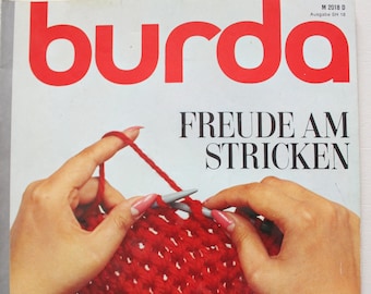 Folleto de artesanía Burda alegría de tejer revista de costura revista de moda