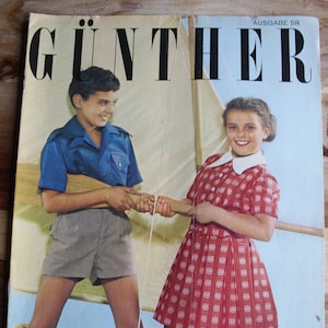Günther boys and girls children&#39;s fashion booklet 812 pattern sheets, fashion magazine fashion booklet sewing magazine fashion magazine fashion journal