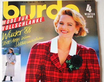 Burda Fashion for Full-figured, Winter 1988 With Instructions