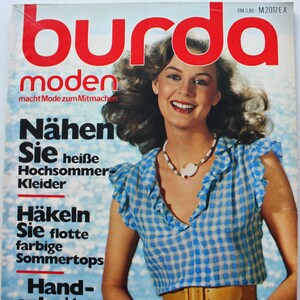 Old magazine Burda Moden 7/ 1979 Instructions Cutting Sheets Fashion Magazine Patterns Fashion Magazine Retro Sewing Patterns Vintage