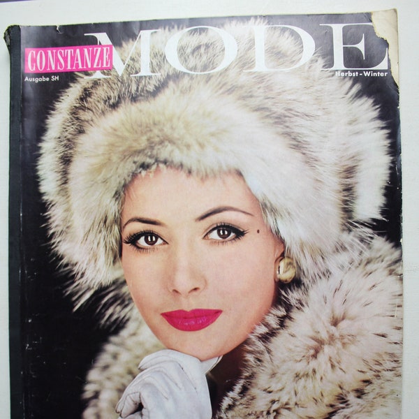 Constanze Mode  Modesonderheft  Herbst/Winter   1959/60  Schnittbogen, Modezeitschrift Modeheft Nähzeitschrift Modemagazin