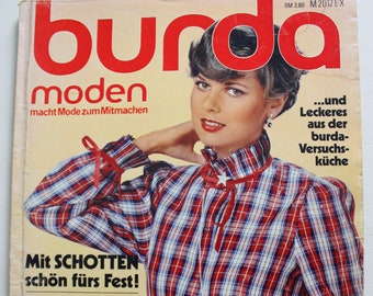 Vintage Magazine Burda Moden 12/ 1978 Instructions Pattern