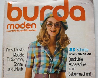 Burda Moden 5/ 1971 Instructions, feuilles de découpe, magazine de mode Patterns Fashion Magazine Retro Sewing Patterns vintage