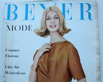 Beyer  Moden 11/ 1961   Anleitungen  ,Schnittbogen , Modezeitschrift Modeheft Nähzeitschrift Modemagazin