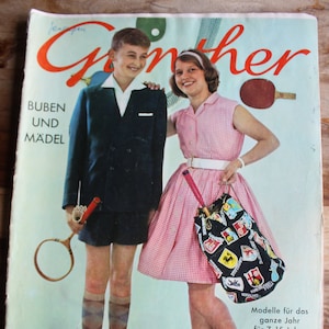 Günther boys and girls children&#39;s fashion booklet 507 pattern sheet, fashion magazine fashion booklet sewing magazine fashion magazine fashion journal