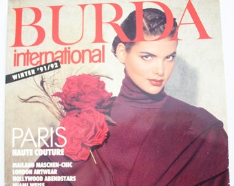 Burda international Winter  1991/92   Anleitung  Schnittbogen , Modezeitschrift Modeheft Nähzeitschrift Modemagazin