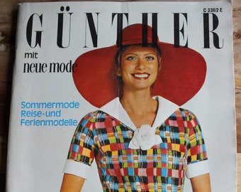 Günther 5/ 1974  Schnittmusterbogen , Modezeitschrift  Modeheft Nähzeitschrift  Modemagazin Modejournal