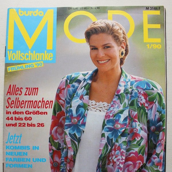 Magazine De Couture Burda Moden - Janvier 1990 - Mode Classique Et Harmonies - Occasion (Allemagne)