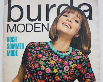 Burda Moden 7/ 1965 Instructions, pattern sheets, fashion magazine, sewing magazine, fashion magazine