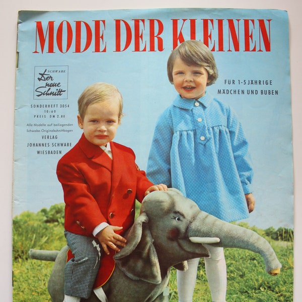 Der neue Schnitt  Kindermode  Sonderheft  1960   Schnittmusterbogen und Schlüssel   Modezeitschrift Modeheft Nähzeitschrift Modemagazin