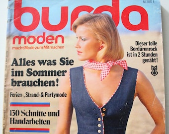 Old magazine Burda Moden 5/ 1976 instructions pattern sheets, fashion magazine patterns fashion magazine retro sewing patterns vintage