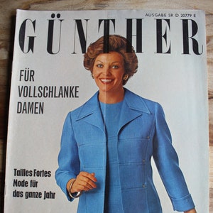 Günther for full-bodied women issue 925 pattern sheet, fashion magazine, fashion magazine, sewing magazine, fashion magazine, fashion journal