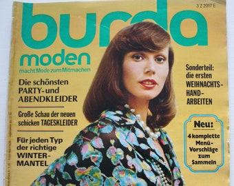 Burda Moden 10/ 1972 with instructions, pattern sheets, fashion magazine, sewing magazine, fashion magazine