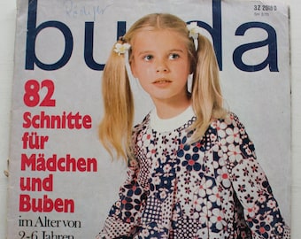 Burda children's fashion 1970 instructions, cutting sheet, fashion magazine, fashion magazine, sewing magazine, fashion magazine