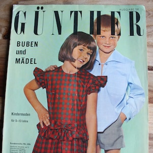 Günther boys and girls children&#39;s fashion booklet 824 pattern sheet, fashion magazine fashion booklet sewing magazine fashion magazine fashion journal