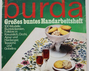 Burda   Handarbeitsheft   1970  Schnittbogen Nähzeitschrift  Handarbeit Vintage