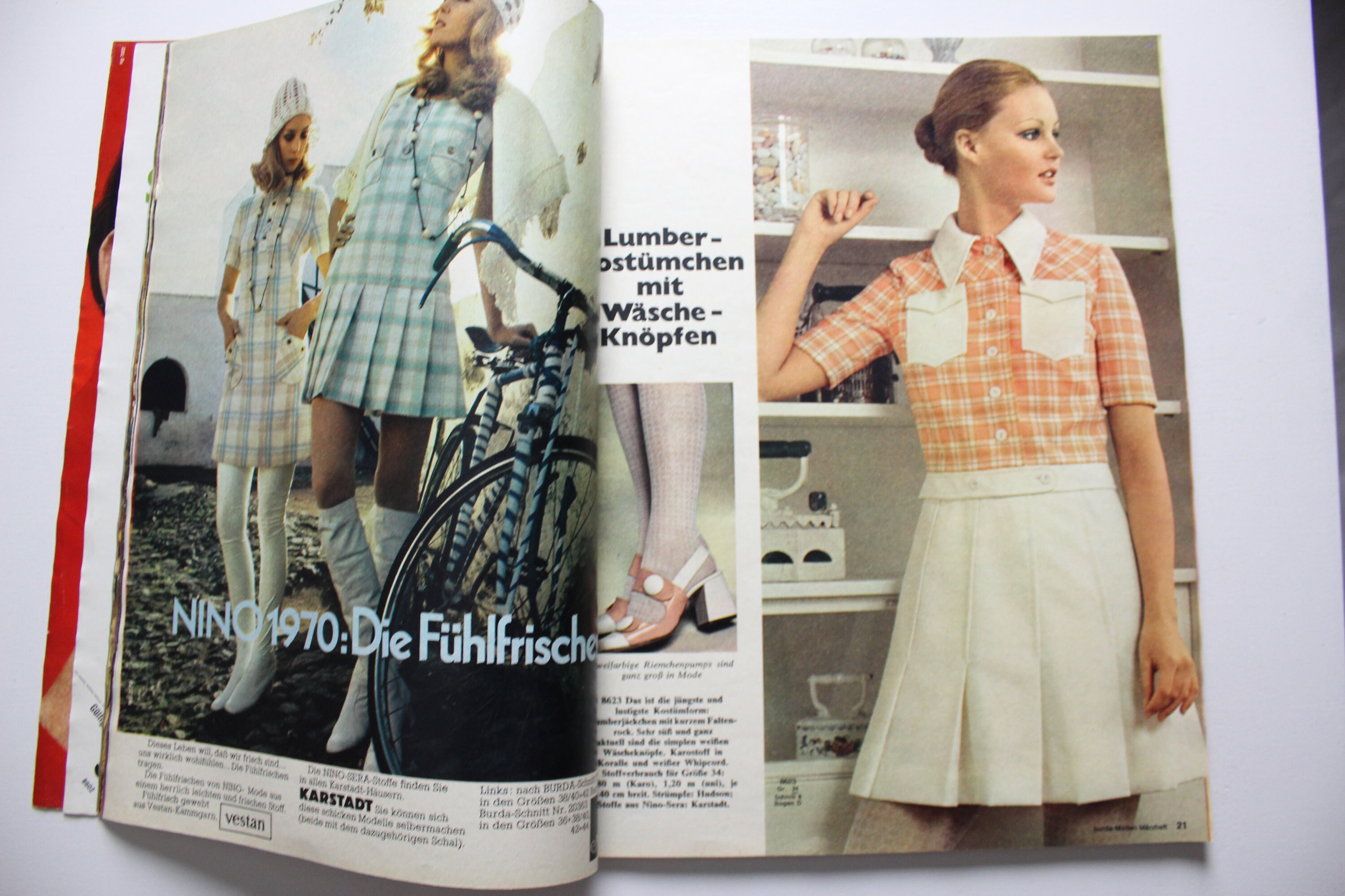BURDA MODEN 1970年3冊セット 型紙付 ドイツ ジャンクジャーナル Burda Moden 3/ 1970 Instructions, Pattern Sheets, Fashion