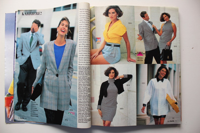 Burda Moden 4/ 1992 Anleitungen ,Schnittbogen , Modezeitschrift Modeheft Nähzeitschrift Modemagazin Bild 4