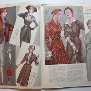 Viennese world fashion issue No. 21 1952 pattern sheet fashion magazine fashion magazine sewing magazine fashion magazine image 5