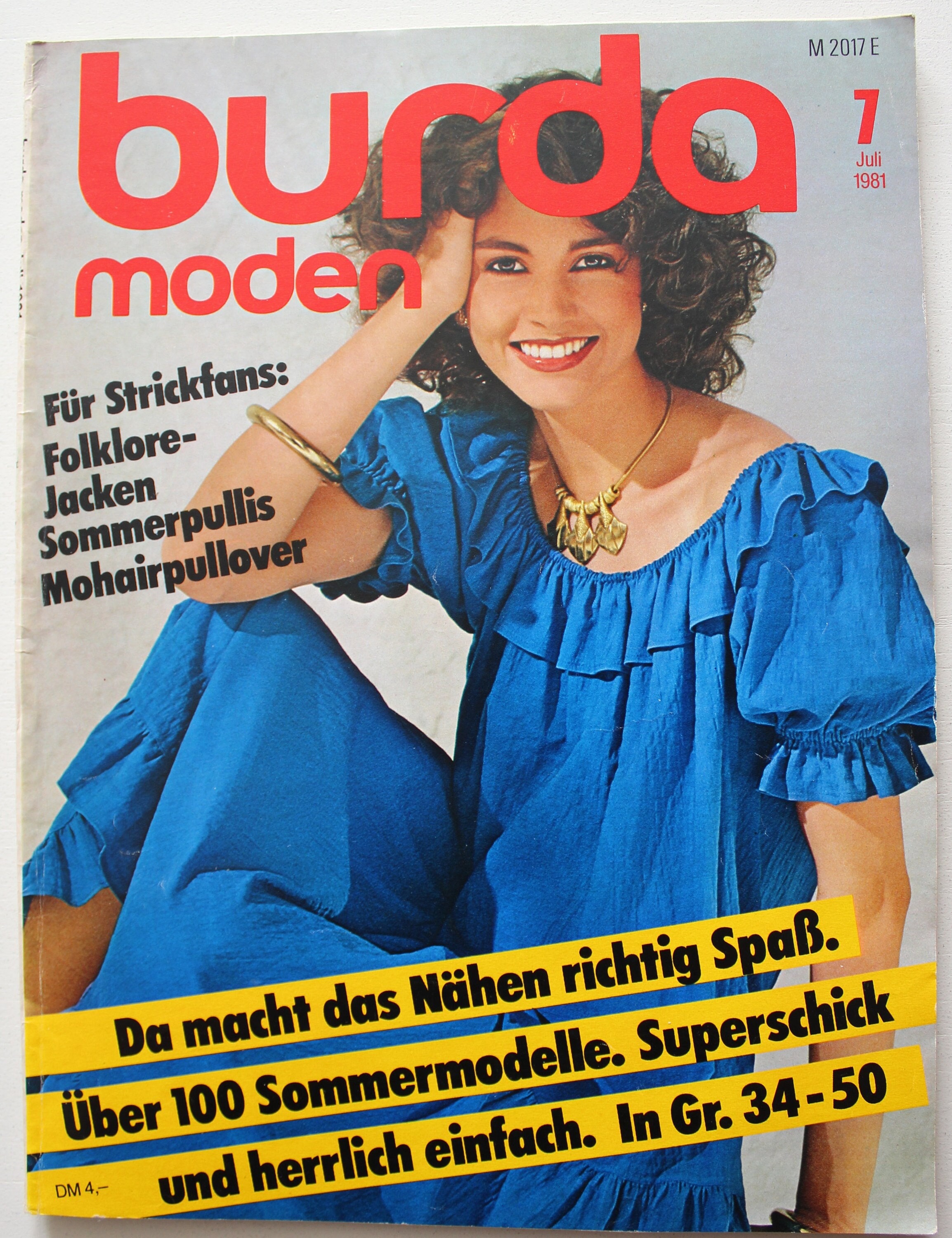Vintage magazine Burda Moden 7/ 1981 instructions pattern sheets fashion magazine fashion booklet sewing magazine retro sewing patterns