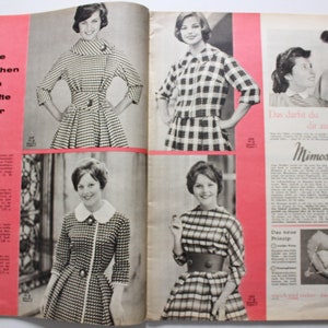 Burda Moden 12/ 1959 instructions, cutting sheet, fashion magazine, fashion magazine, sewing magazine, fashion magazine image 6