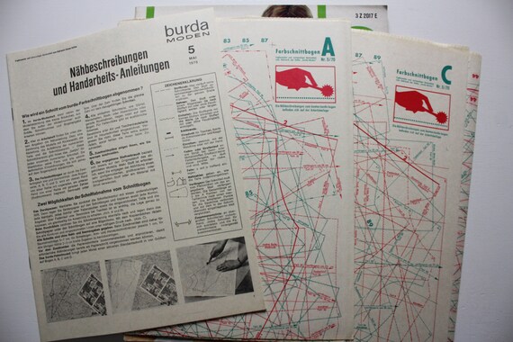 BURDA MODEN 1970年3冊セット 型紙付 ドイツ ジャンクジャーナル
