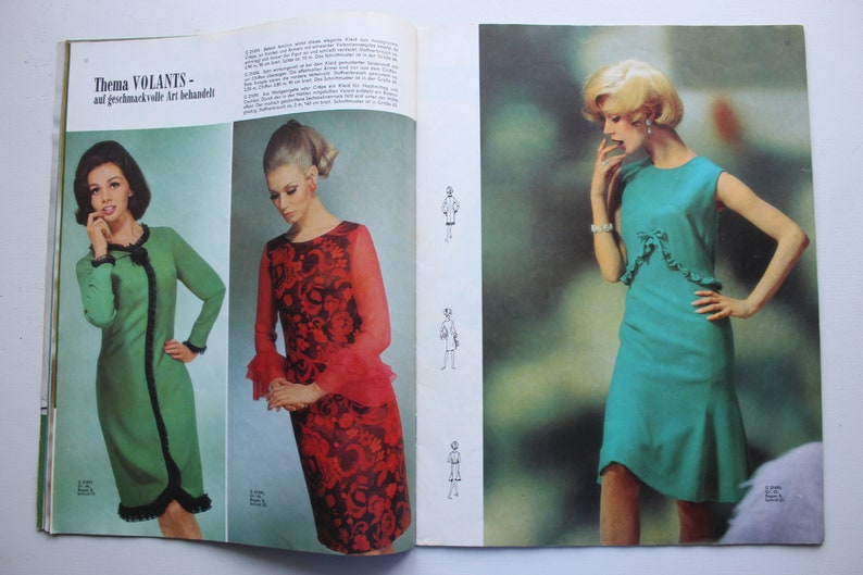 Günther Moden 12/ 1965 mit Schnittmustern , Modezeitschrift Modeheft Nähzeitschrift Modemagazin Modejournal Bild 7