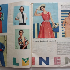 Beyer Mode 5 /1958 Arbeitsheft Schnittbogen Arbeitsheft Modezeitschrift Modeheft Nähzeitschrift Modemagazin Bild 6