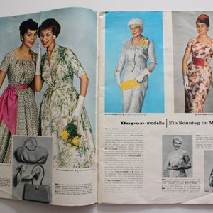 Beyer Mode 5 /1958 Arbeitsheft Schnittbogen Arbeitsheft Modezeitschrift Modeheft Nähzeitschrift Modemagazin Bild 2