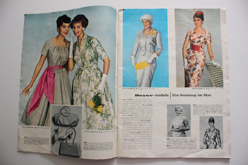 Beyer Mode 5 /1958 Arbeitsheft Schnittbogen Arbeitsheft Modezeitschrift Modeheft Nähzeitschrift Modemagazin Bild 2