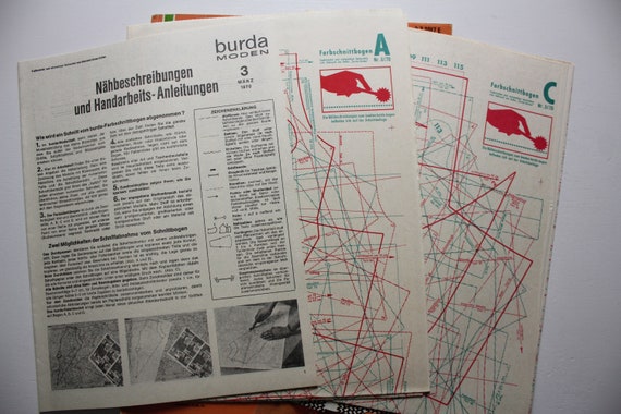 BURDA MODEN 1970年3冊セット 型紙付 ドイツ ジャンクジャーナル BURDA MODEN 1970年3冊セット 型紙付 ドイツ ジャンクジャーナル