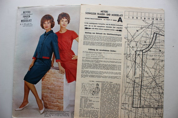 Meyers Swiss Women's and Fashion Journal No. 6 1962 Pattern