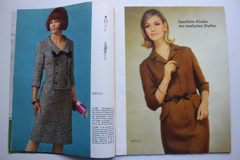 Günther Moden 12/ 1965 mit Schnittmustern , Modezeitschrift Modeheft Nähzeitschrift Modemagazin Modejournal Bild 3