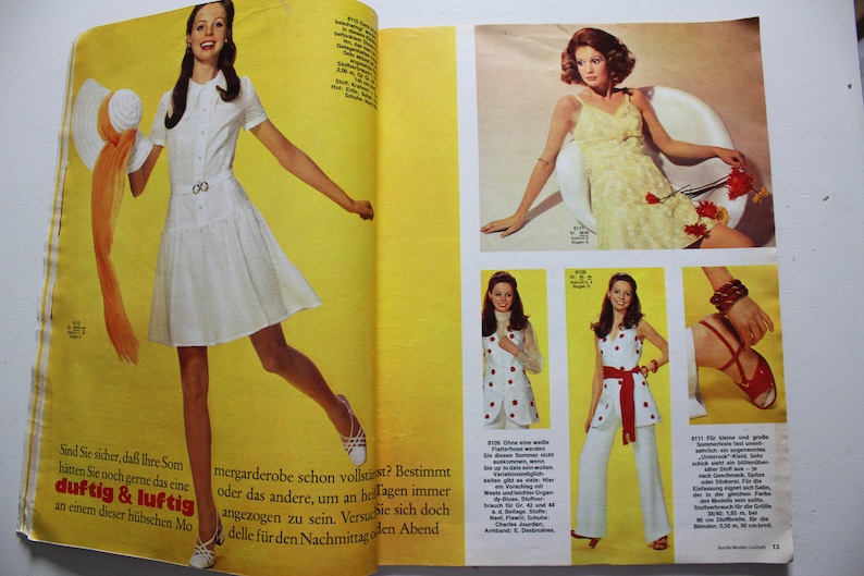 Burda Moden 7/ 1969 instructions, feuilles à découper, magazine de mode, livret de mode, magazine de couture, magazine de mode image 6