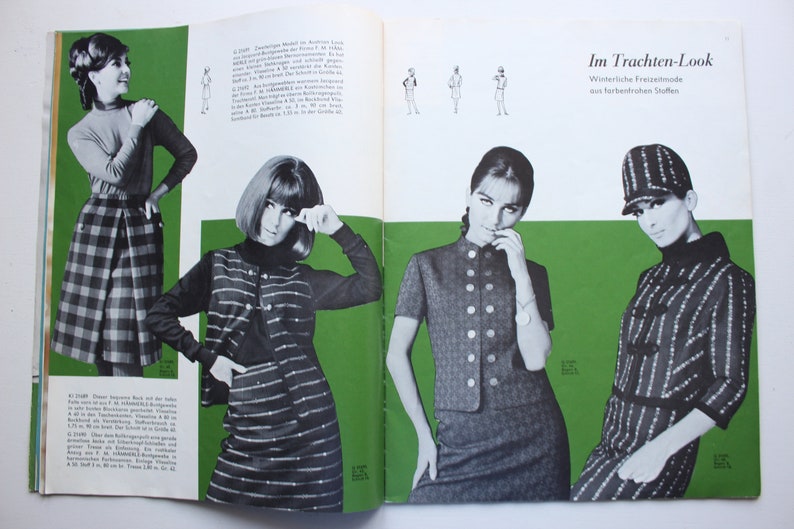 Günther Moden 12/ 1965 mit Schnittmustern , Modezeitschrift Modeheft Nähzeitschrift Modemagazin Modejournal Bild 6