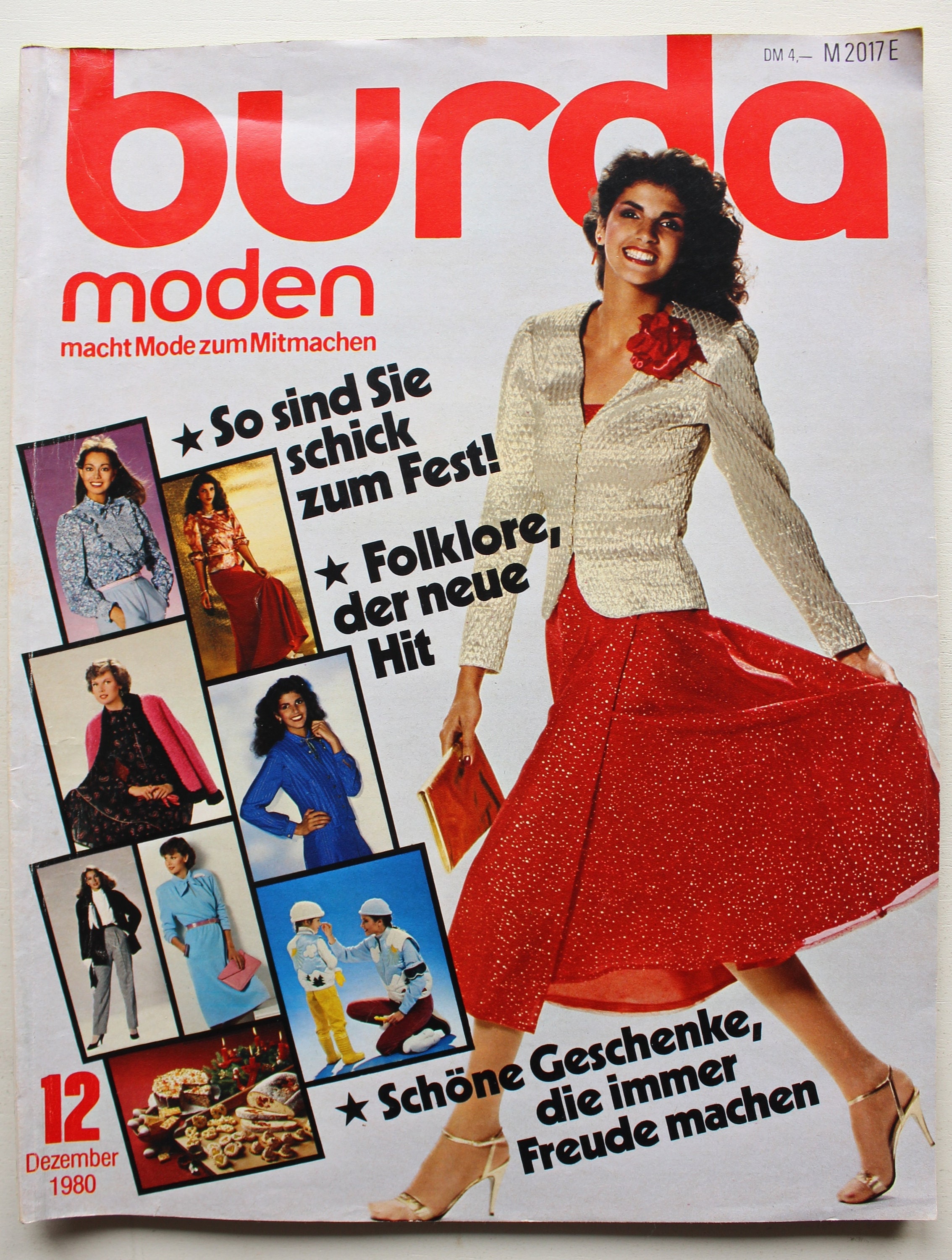 Burda Moden 12/ 1980 Instructions Cutting Sheet Fashion