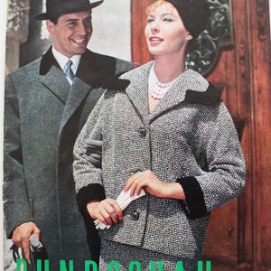Vintage fashion magazine Rundschau 10/1961 pattern sheets fashion booklet sewing magazine patterns fashion magazine retro sewing patterns