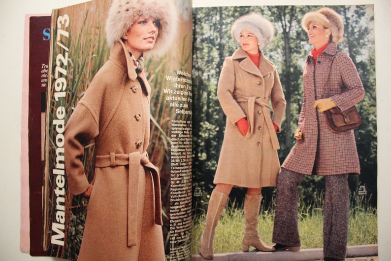 Burda Moden 10/ 1972 avec instructions, feuilles à découper, magazine de mode, livret de mode, magazine de couture, magazine de mode image 6