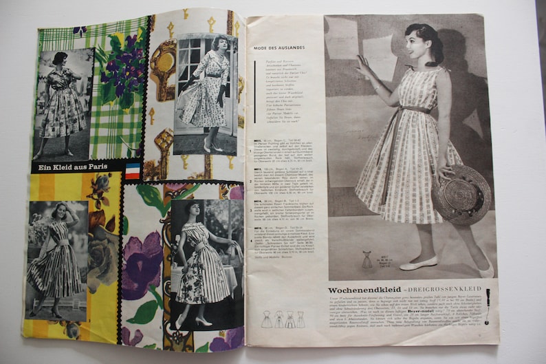 Beyer Mode 5 /1958 Arbeitsheft Schnittbogen Arbeitsheft Modezeitschrift Modeheft Nähzeitschrift Modemagazin Bild 4