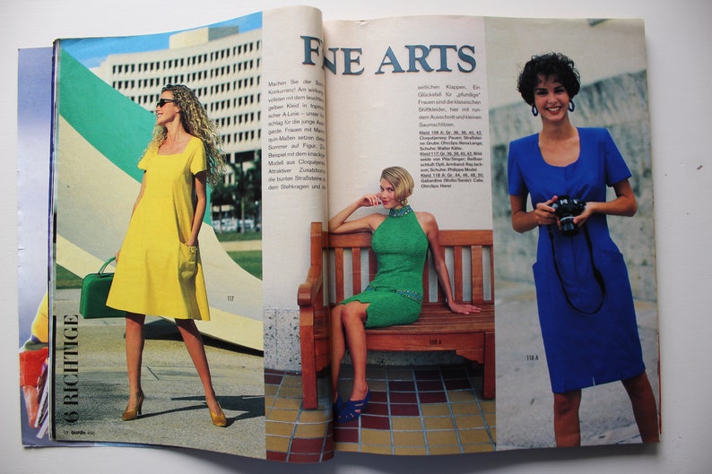 Burda Moden 4/ 1992 Anleitungen ,Schnittbogen , Modezeitschrift Modeheft Nähzeitschrift Modemagazin Bild 6