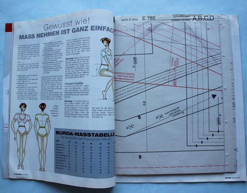 Burda Special Sewing Fashion Quick & Easy 2004 Pattern Sheet Fashion ...