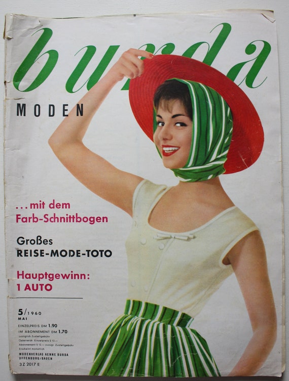 Burda Moden 5/ 1960 Instructions, Cutting Sheets, Fashion