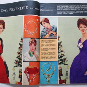 Burda Moden 12/ 1959 instructions, cutting sheet, fashion magazine, fashion magazine, sewing magazine, fashion magazine image 2