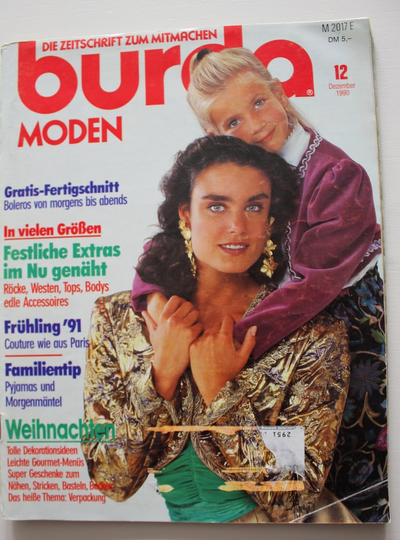 burda-moden-12-1990-instructions-cutting-sheets-fashion-magazine