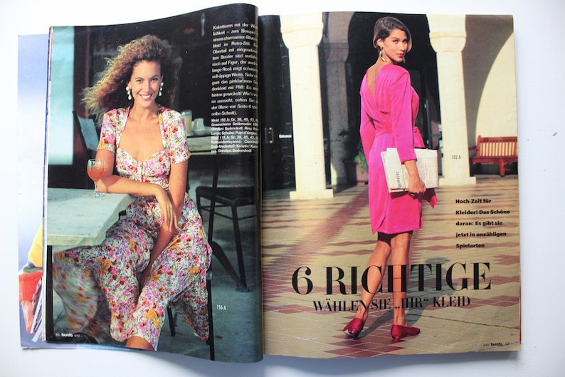 Burda Moden 4/ 1992 Anleitungen ,Schnittbogen , Modezeitschrift Modeheft Nähzeitschrift Modemagazin Bild 5