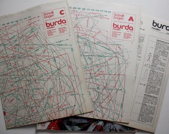BURDA MODEN 1970年3冊セット 型紙付 ドイツ ジャンクジャーナル BURDA MODEN 1970年3冊セット 型紙付 ドイツ ジャンクジャーナル