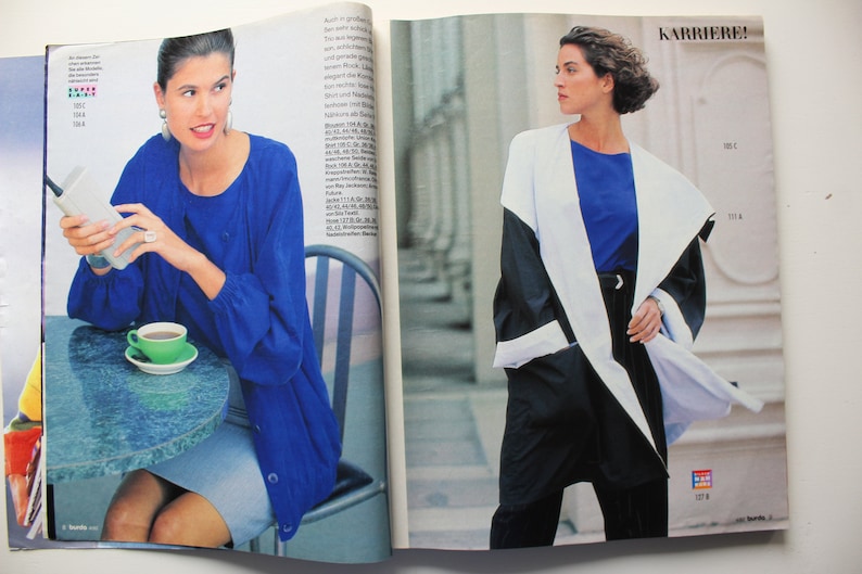 Burda Moden 4/ 1992 Anleitungen ,Schnittbogen , Modezeitschrift Modeheft Nähzeitschrift Modemagazin Bild 3